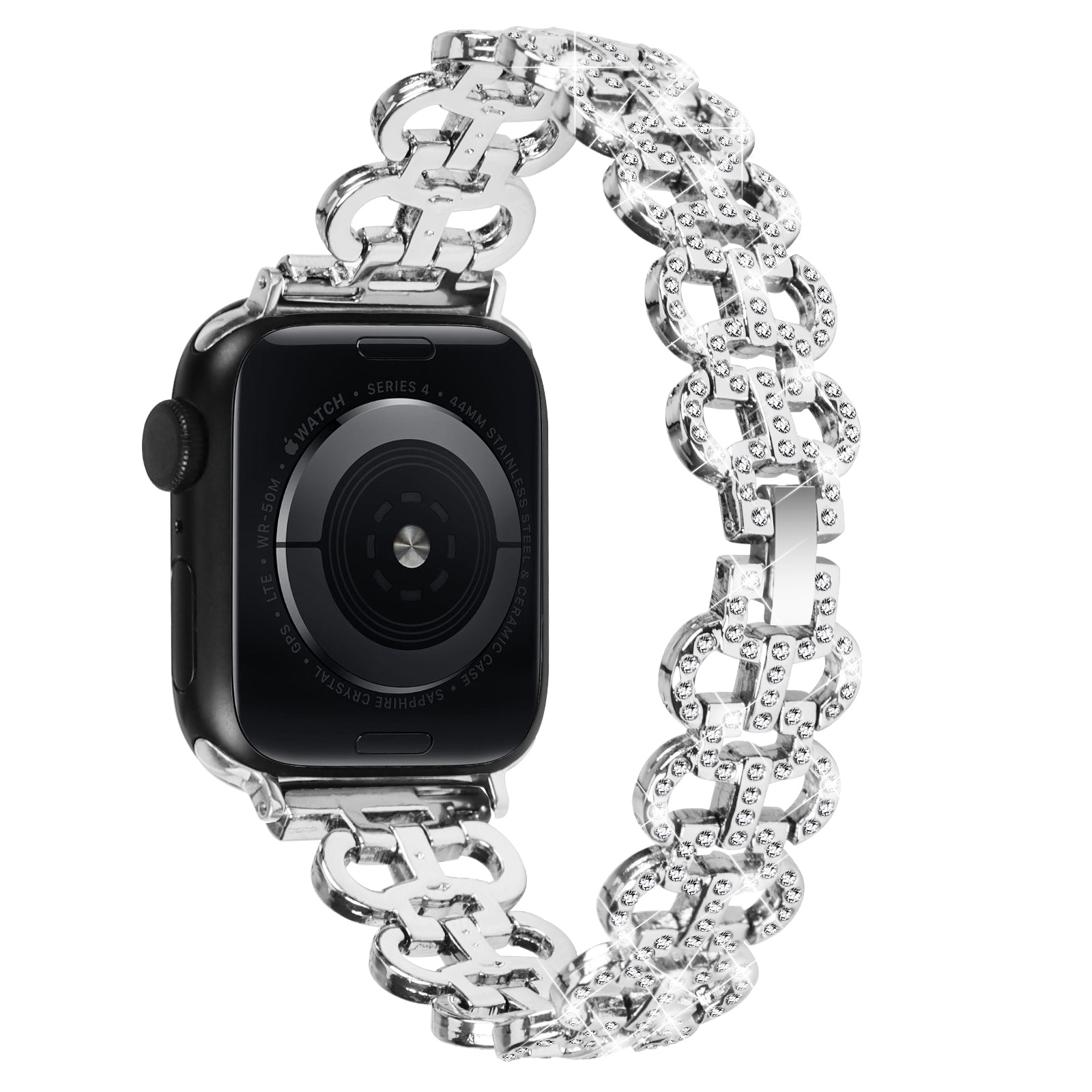 Watch Band for Apple Watch Ultra 2 49mm Series 9 45mm SE (2023) 44mm Ultra 49mm 8 7 45mm 6 5 4 SE (2022) SE 44mm 3 2 1 42mm Rhinestone Decor Zinc Alloy Strap Watch Band for Apple Watch Ultra 2 49mm Series 9 45mm SE (2023) 44mm Ultra 49mm 8 7 45mm 6 5 4 SE (2022) SE 44mm 3 2 1 42mm Rhinestone Decor Zinc Alloy Strap